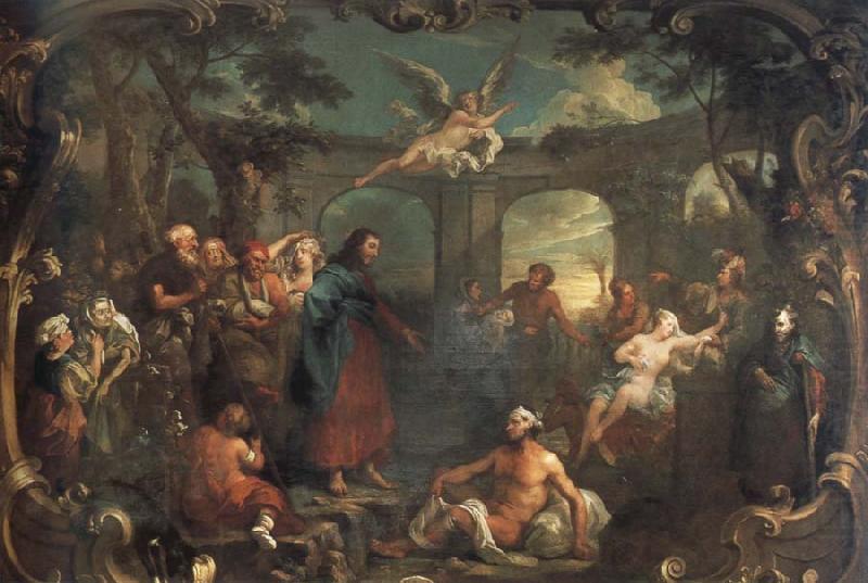 William Hogarth christ at the pool of bethesda china oil painting image